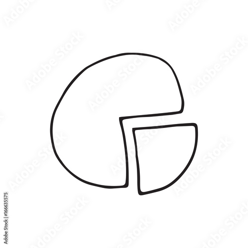 Data graphic icon in hand drawn style