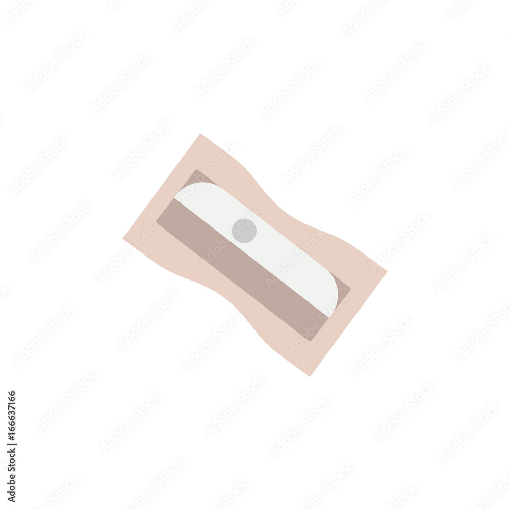 Pencil sharpener icon in flat style