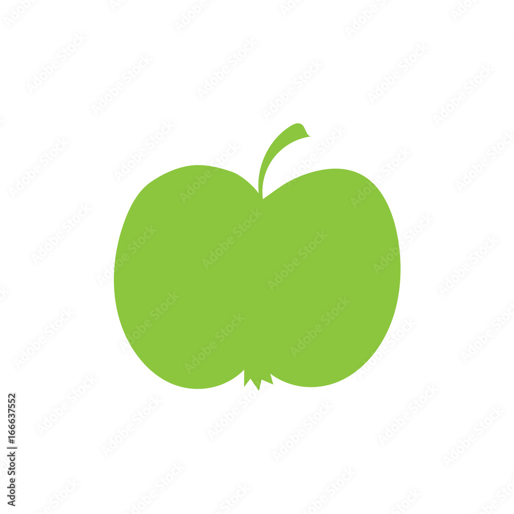 Apple shadow in flat style Apple shadow in flat style