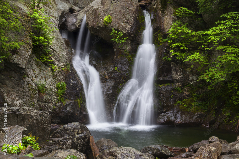 Close Up Wide View Of Bash Bish Falls