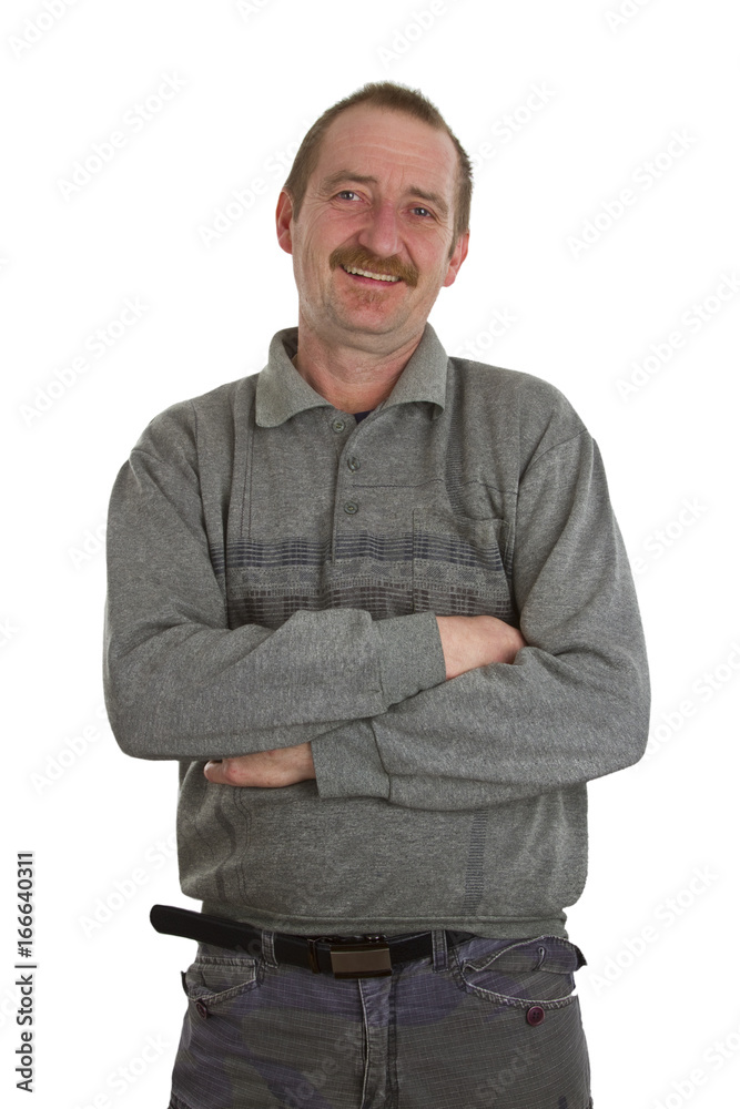 Fototapeta premium Mann mit verschraenkten Armen