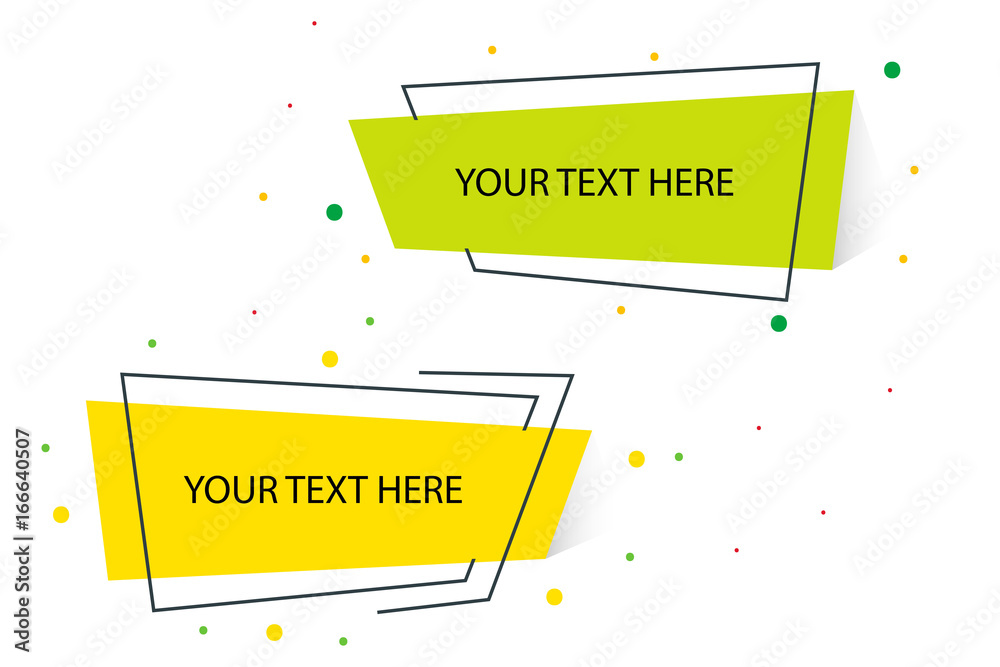 Geometric Banner with Flat Style. For poster or social media campaign.