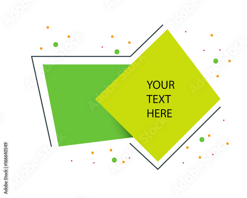 Geometric Banner with Flat Style. For poster or social media campaign.