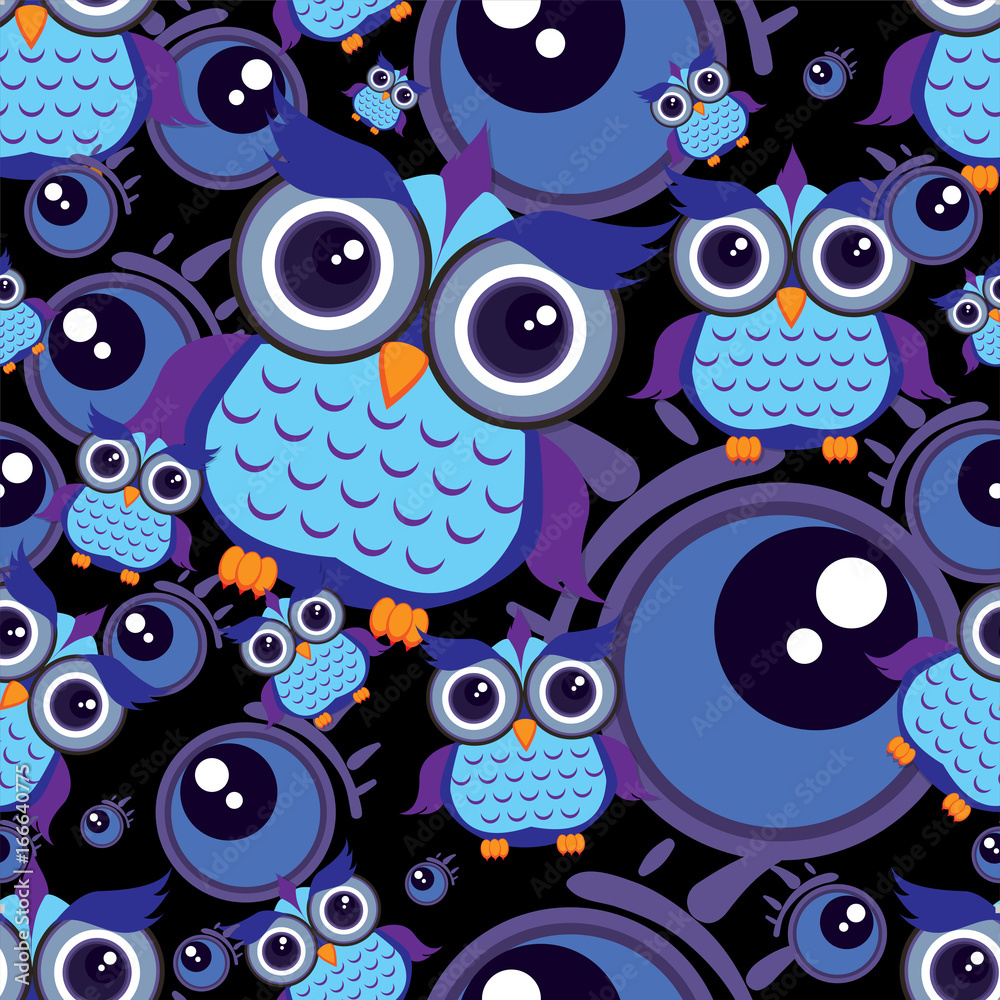 Obraz premium pattern owl graphic cartoon character