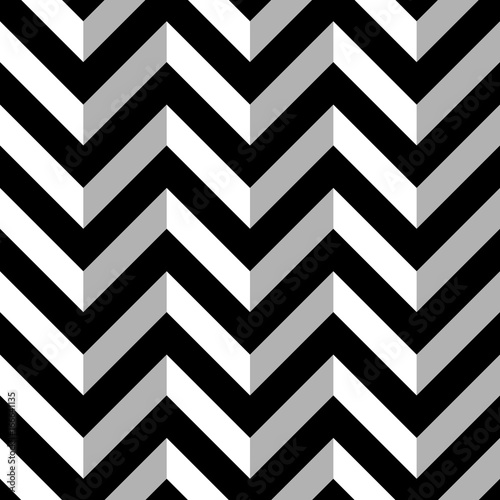 Black and White Zigzag Seamless Pattern. Vector illustration