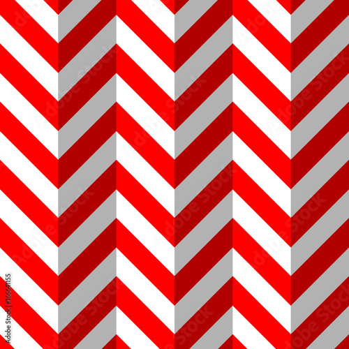 Red and White Zigzag Seamless Pattern. Vector illustration