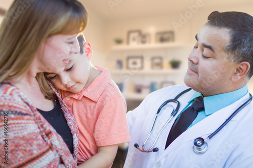 Young Sick Boy and Mother V...