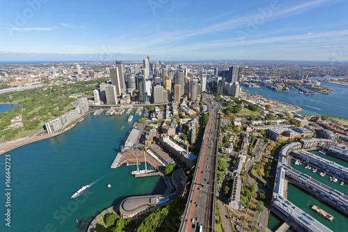 Sydney CBD viewed from above Dawes Point © Aerometrex