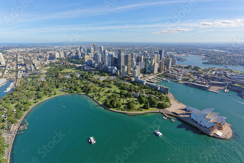 Sydney CBD and Royal Botanic Gardens viewed from the north-east