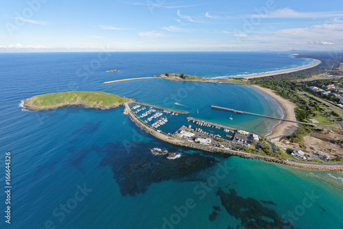 Coffs Harbour Marina looking south towards Corambirra Point photo