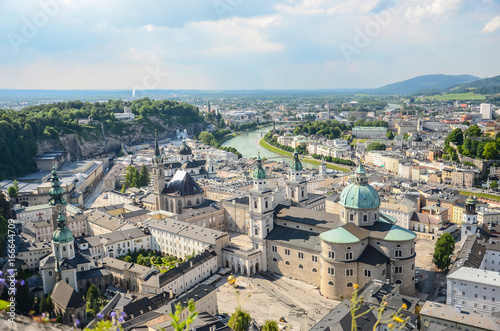 View over the Baroque Old Town, Salzburg Old Town, Austria