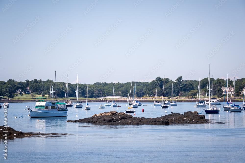 Sailboats and seascape 