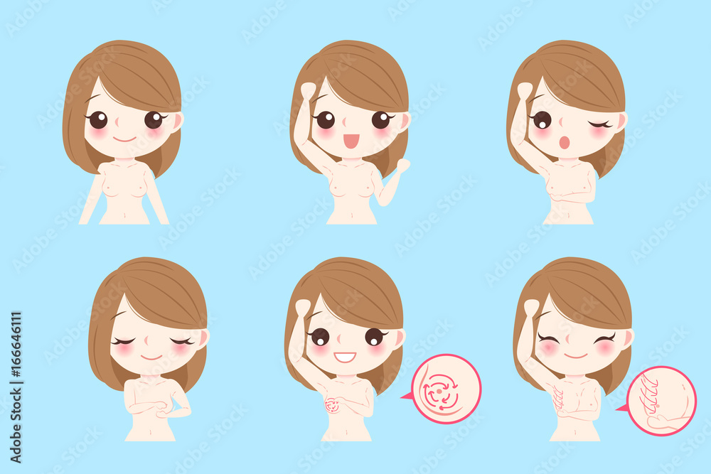 woman check her chest