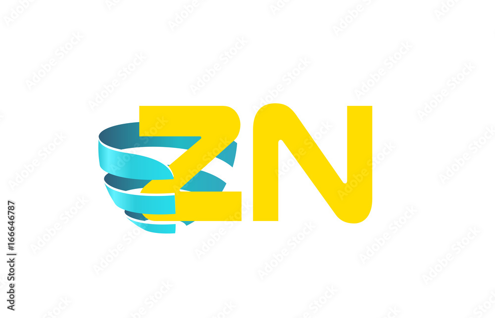 ZN Initial Logo for your startup venture