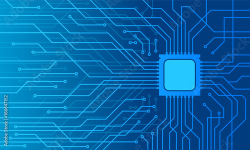 Blue  technology Motherboard wallpaper vector illustration