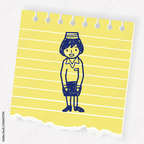 Flight Attendant doodle