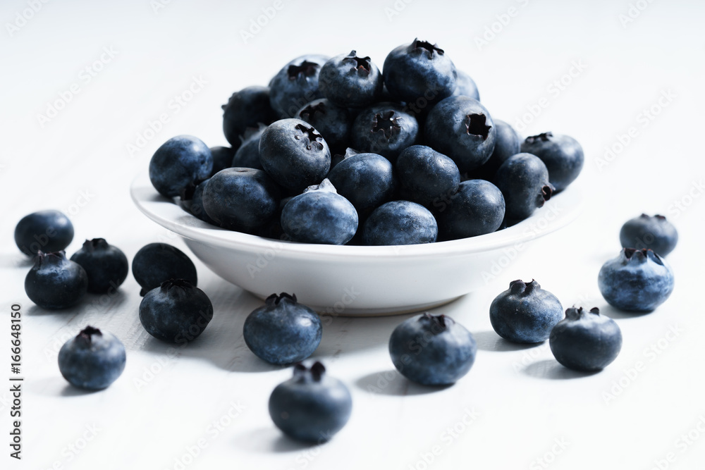 fresh blueberries, close up