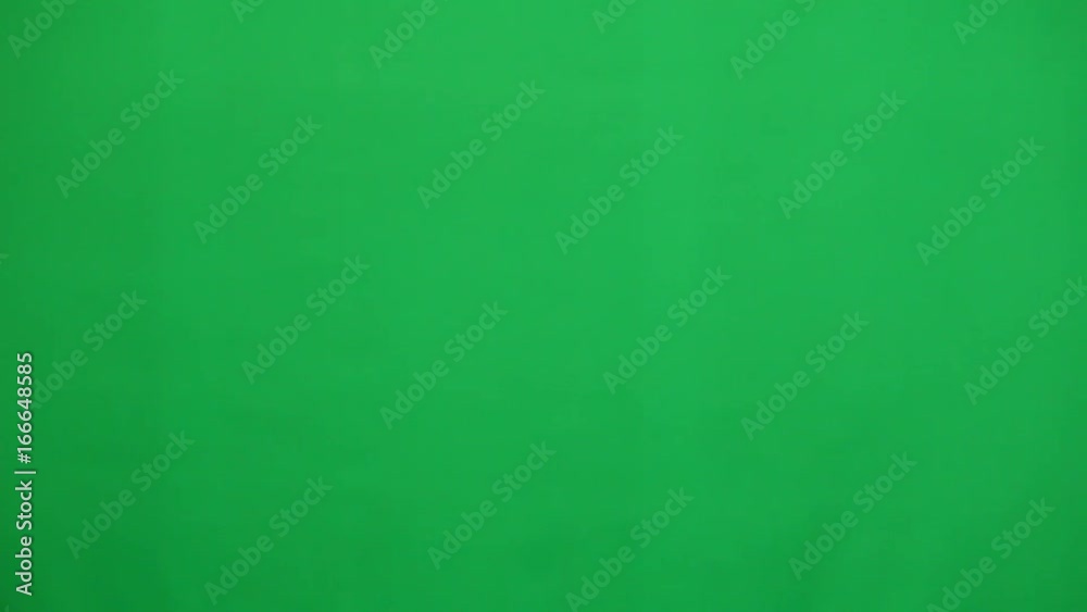 Hand gestures. Touchscreen. Female hand showing multitouch gestures in green screen