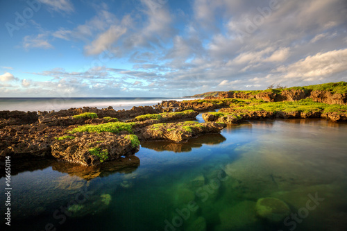 The clear tide pools that make up Inarajan Natural Pool Park on the island of Guam © Janelle