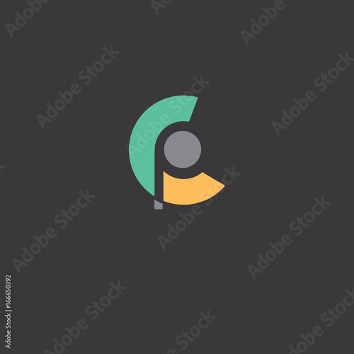 Letter  cp logo icon design template elements