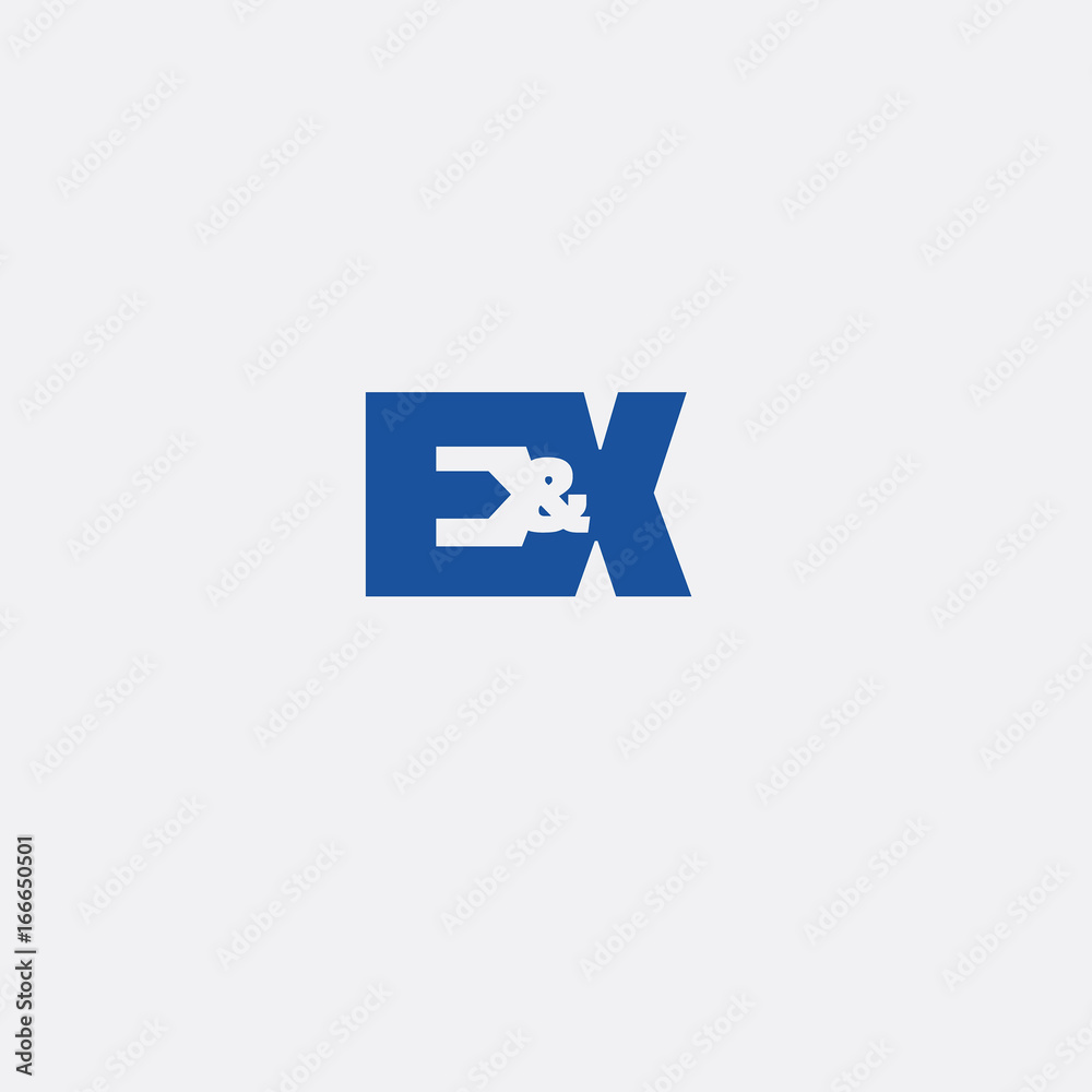 Fototapeta premium Letter e & x logo icon design template elements