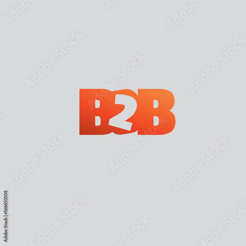 Letter B2B logo icon design template elements