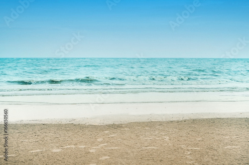 Landscape view of Blue sky and sea beach