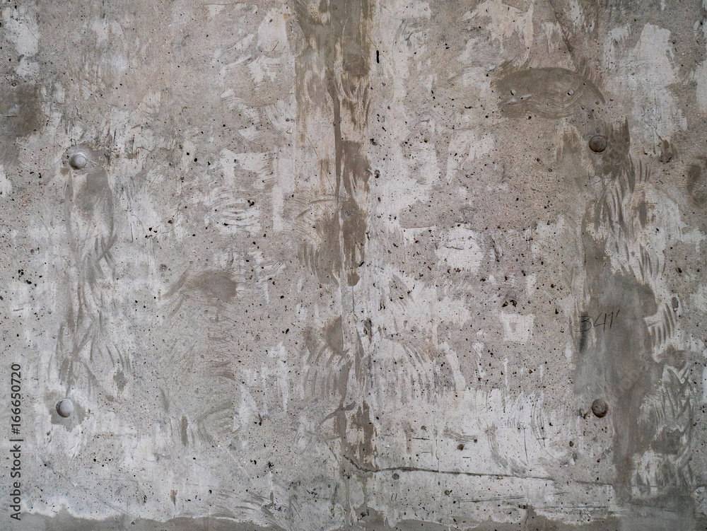 texture of unfinished concrete wall with rough paint surface Stock