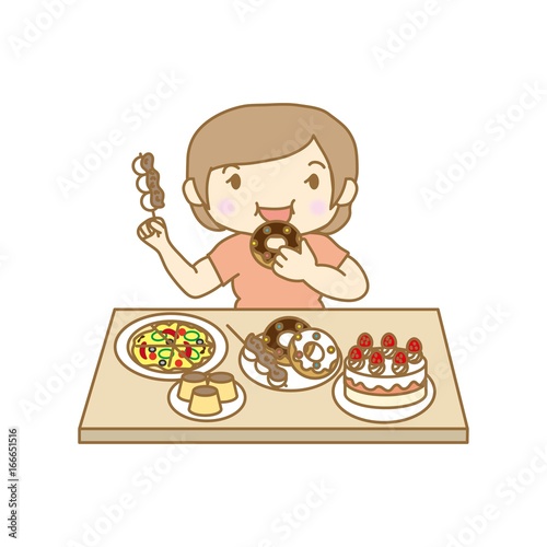 摂食障害　過食症の女性