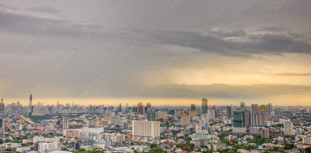 View from tall buildings in Thailand