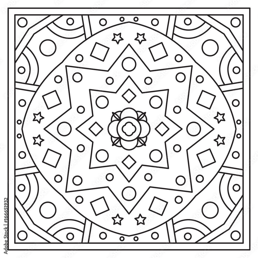 Ornament. Coloring page. Vector illustration. Stock Vector | Adobe Stock