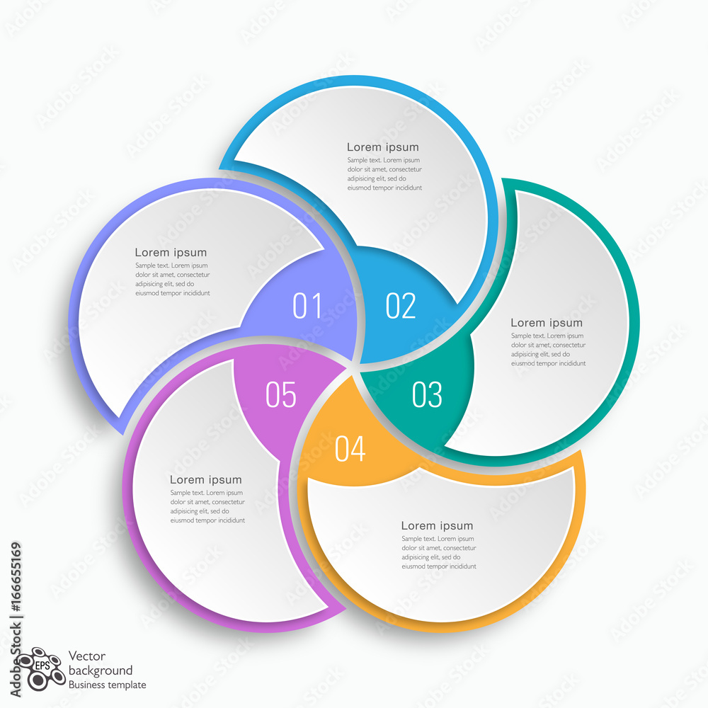 Business Chart Design 5-Step #Vector Graphics Business Chart Design 5-Step #Vector Graphics