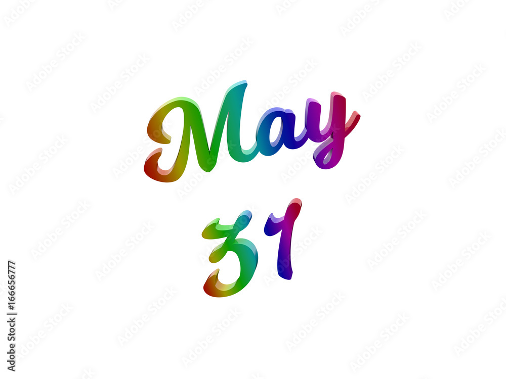 may-31-date-of-month-calendar-calligraphic-3d-rendered-text
