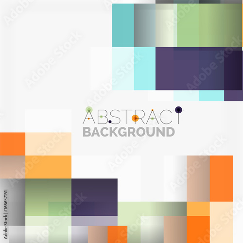 Abstract blocks template design background, simple geometric shapes on white, straight lines and rectangles