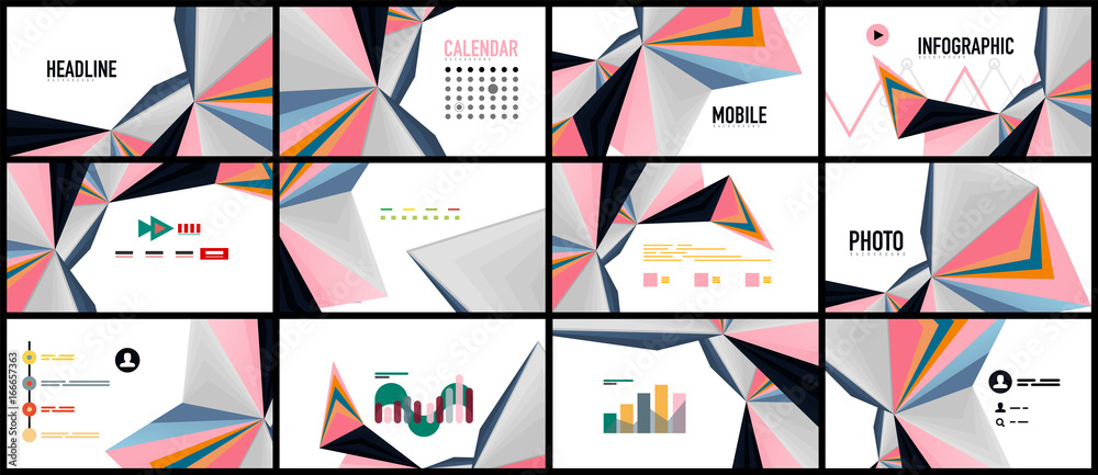 Modern triangle presentation template