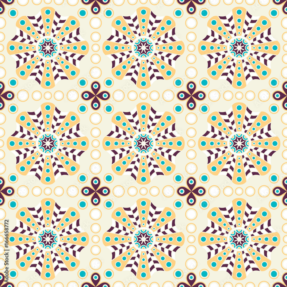 Abstract repeating pattern in Boho style