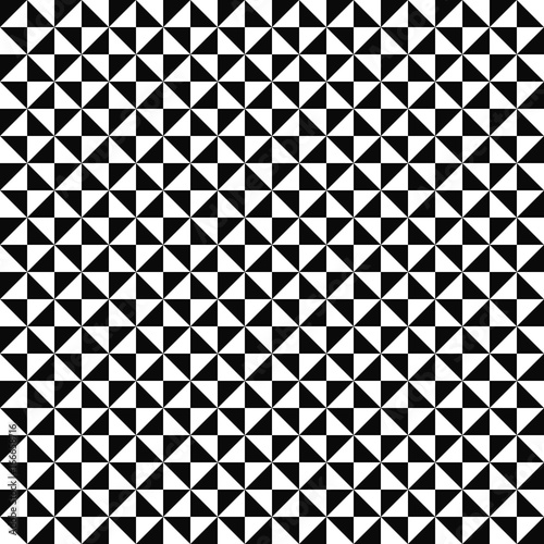 Vector seamless pattern. Abstract geometric texture. Black-and-white background. Monochrome triangular design. Vector EPS10