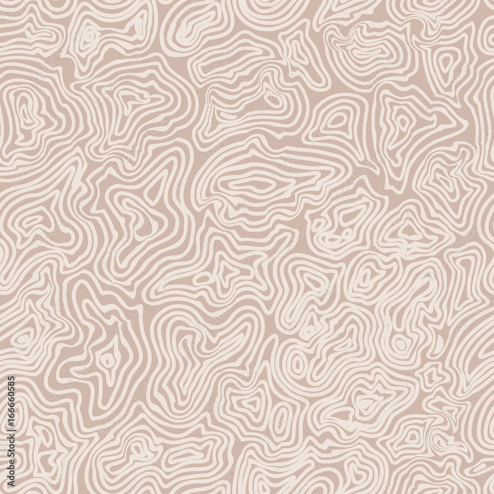 Vector nude circle seamless pattern. Beige illustration.