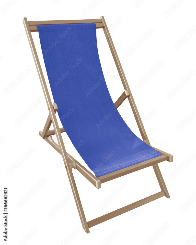 Deckchair isolated - blue