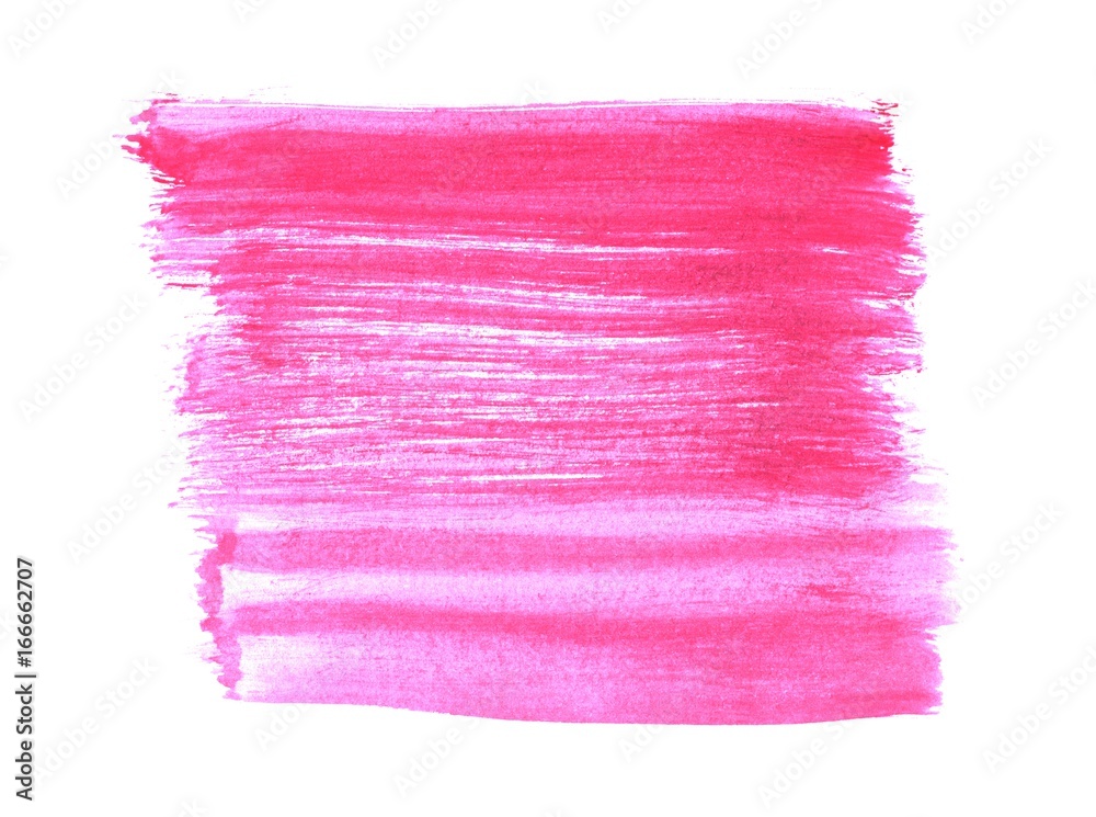 Unordentliche Pinselstriche mit rosa roter Farbe