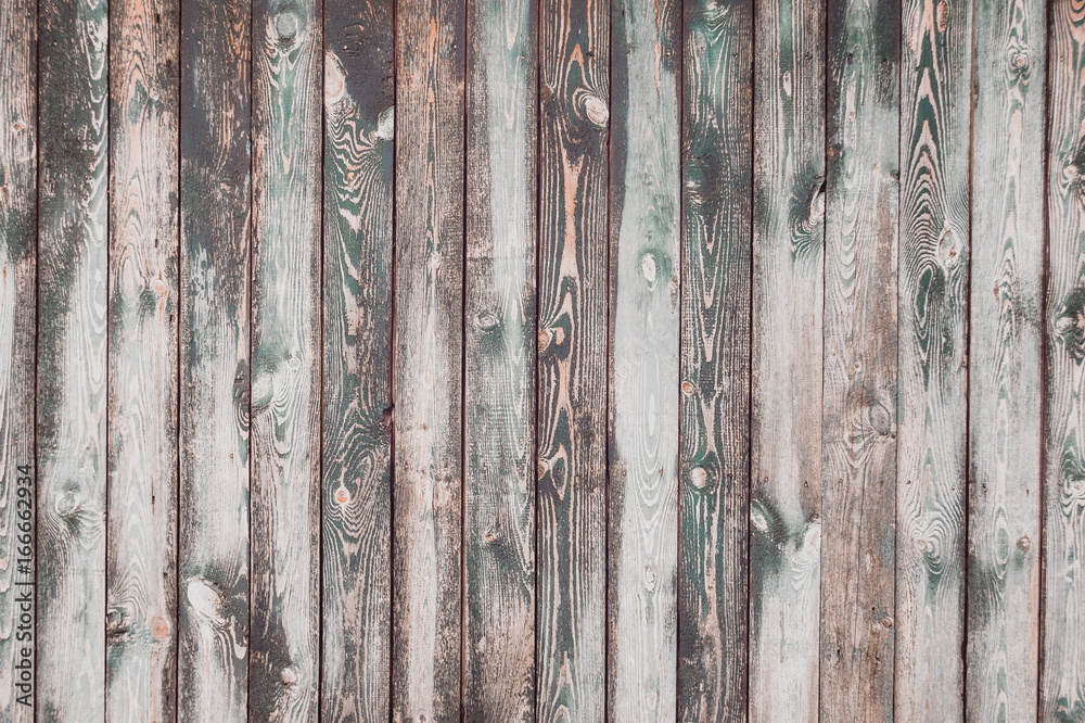 Old painted wooden fence background texture for design