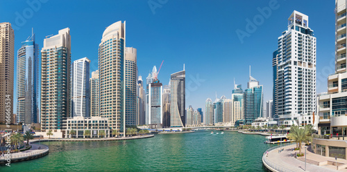 Dubai -  The Marina, skyscrapers and promenade. © Renáta Sedmáková