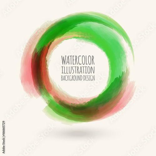 Watercolor circle texture. Vector watercoluor circle elements for design. photo