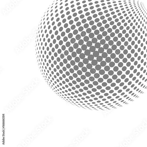 Abstract halftone effect 3d sphere
