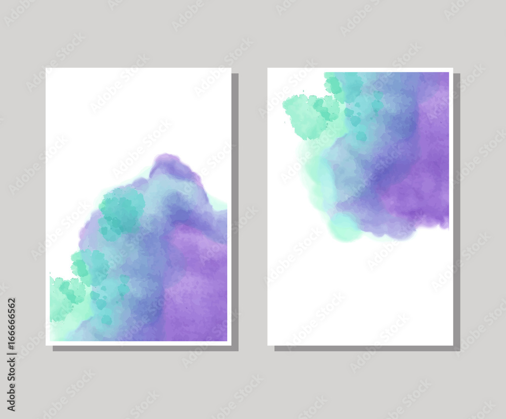 Watercolor design banners