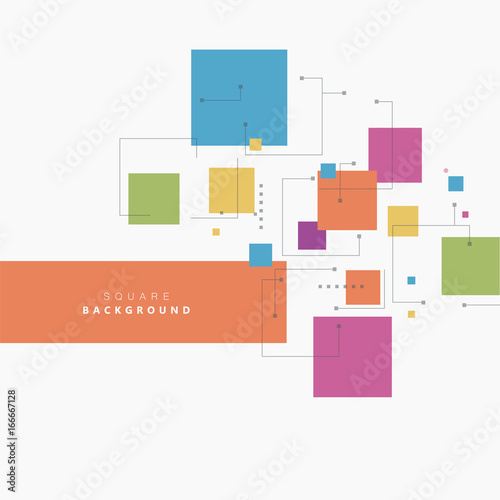 Square different topical colors. Beautiful vector design