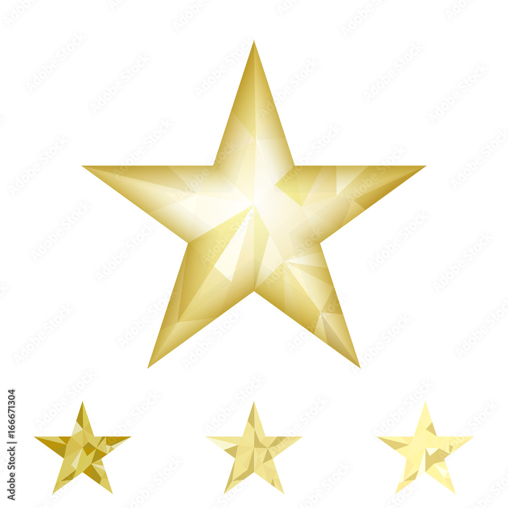 Gold star vector background Gold star vector background