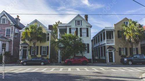 Charleston street with cars