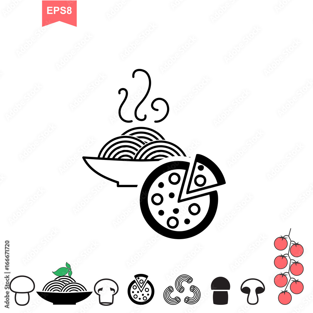 Fototapeta premium Spaghetti or Noodle Icon