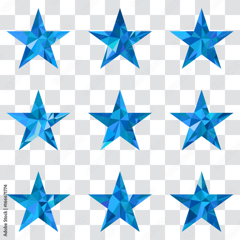 Obraz premium Polygonal star vector background